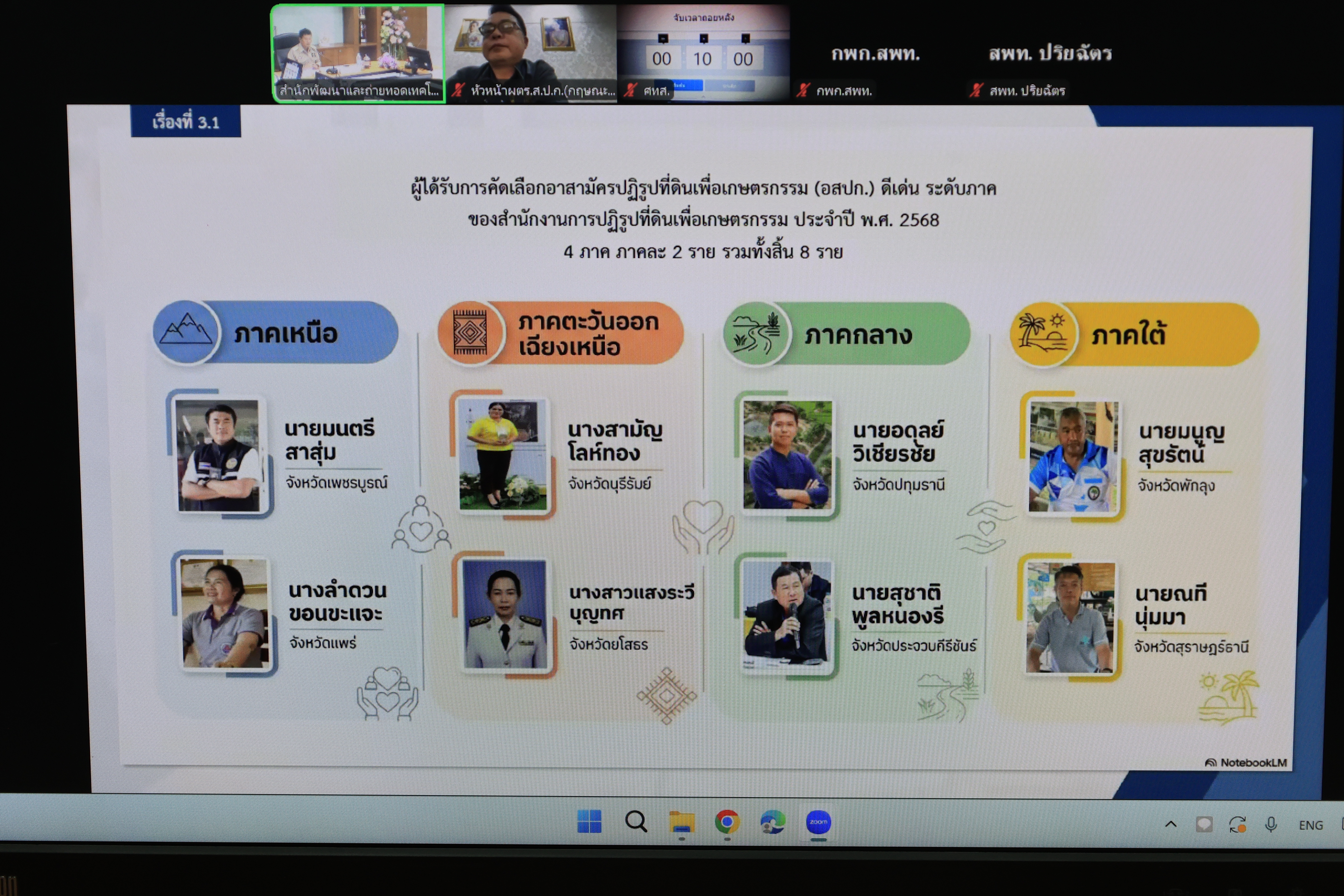 title - ประชุมคณะกรรมการตัดสินอาสาสมัครปฏิรูปที่ดินเพื่อเกษตรกรรม (อสปก.) ดีเด่น ขอสำนักงานการปฏิรูปที่ดินเพื่อเกษตรกรรม ประจำปี พ.ศ. 2568 
